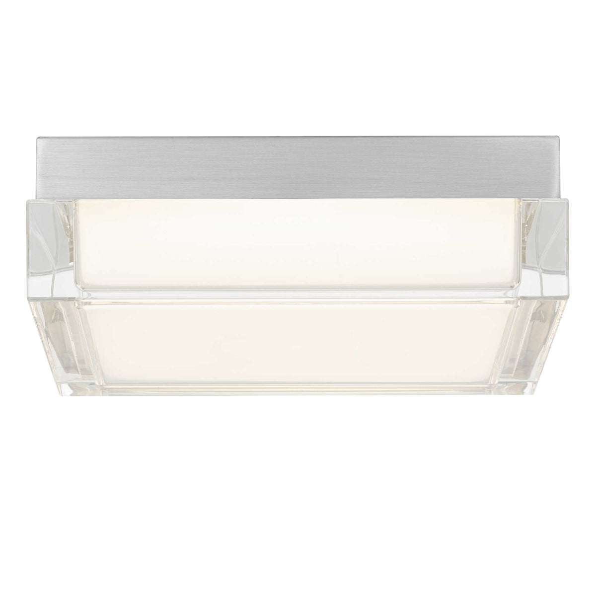 8-Inch Brushed Stainless Steel Box Outdoor LED Flush Mount