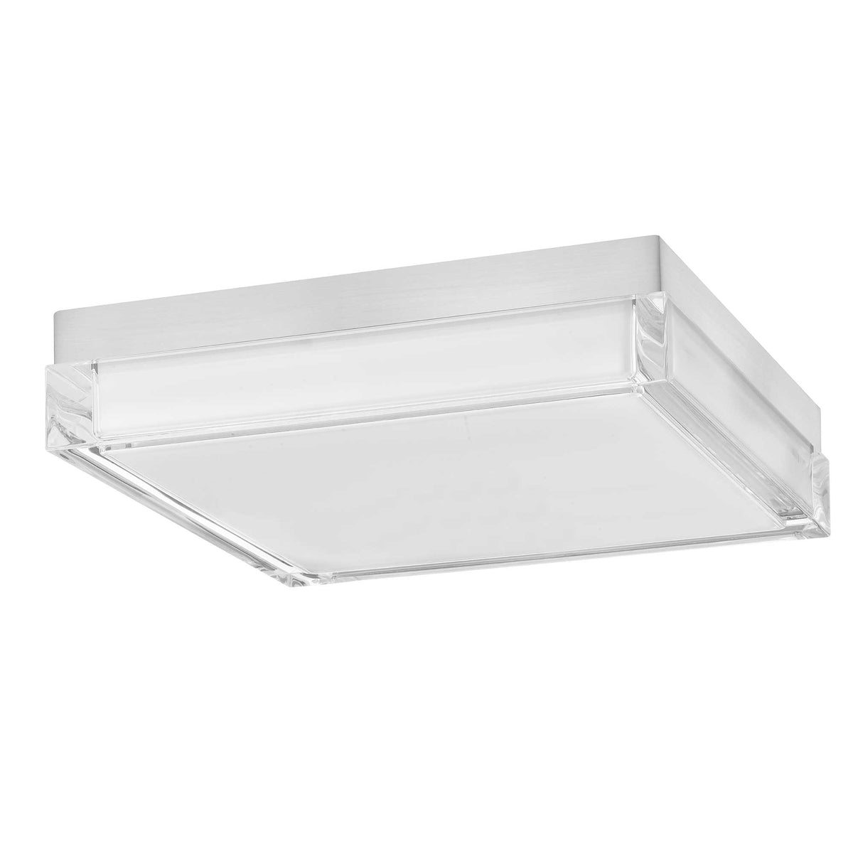 11-Inch Brushed Stainless Steel Box Outdoor LED Flush Mount