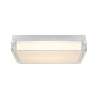 11-Inch Brushed Stainless Steel Box Outdoor LED Flush Mount