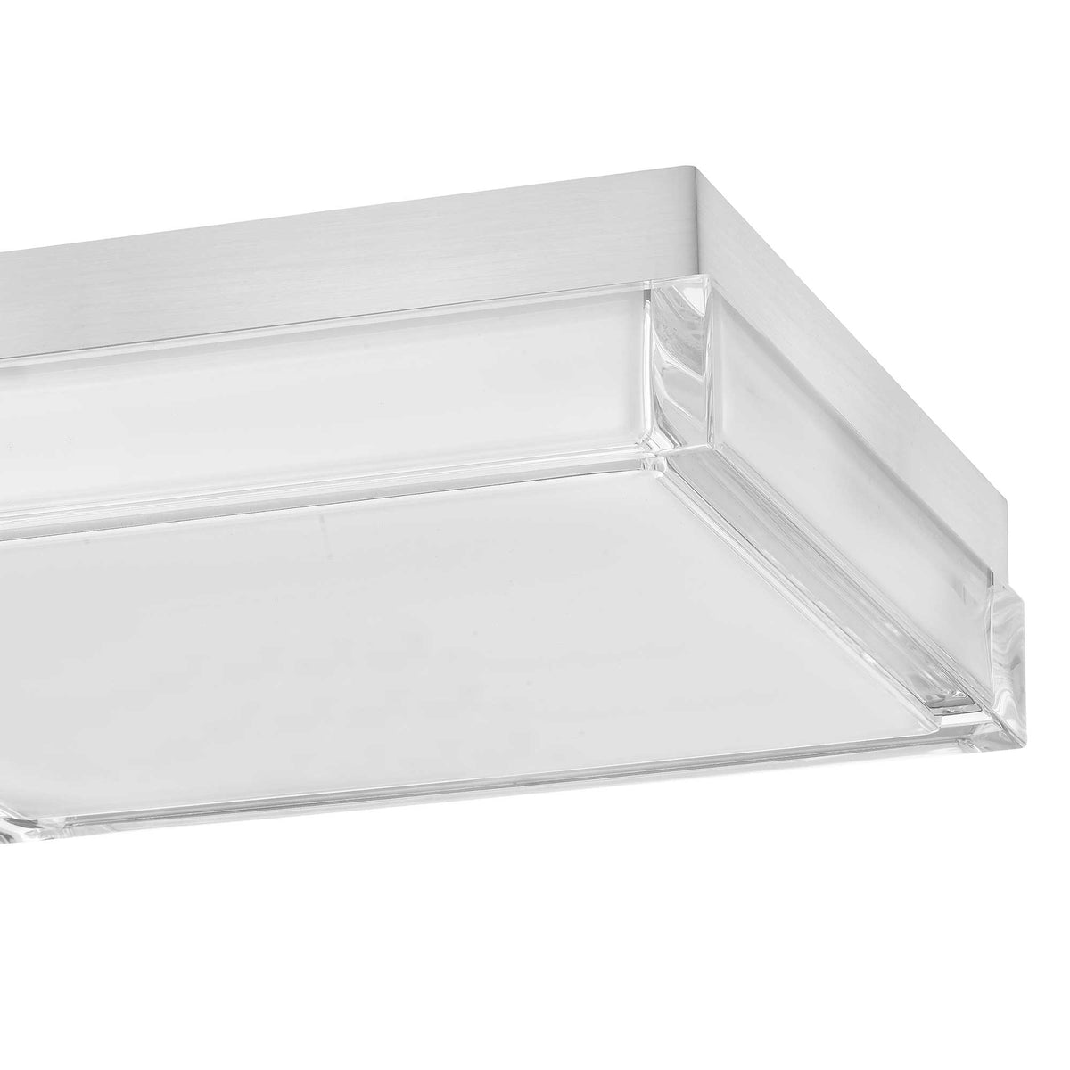 11-Inch Brushed Stainless Steel Box Outdoor LED Flush Mount