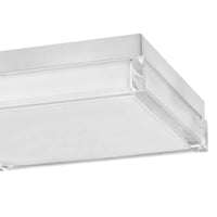 11-Inch Brushed Stainless Steel Box Outdoor LED Flush Mount