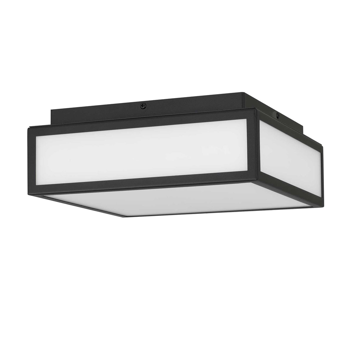 10-Inch Sand Black Panel Square Outdoor LED Flush Mount
