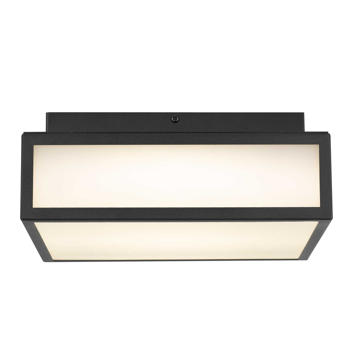 10-Inch Sand Black Panel Square Outdoor LED Flush Mount