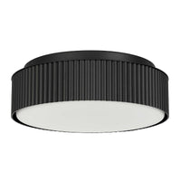 9-Inch Sand Black Channel Outdoor LED Flush Mount