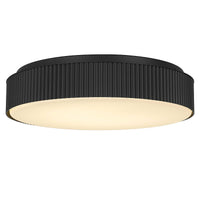 13-Inch Sand Black Channel Outdoor LED Flush Mount