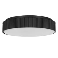 13-Inch Sand Black Channel Outdoor LED Flush Mount