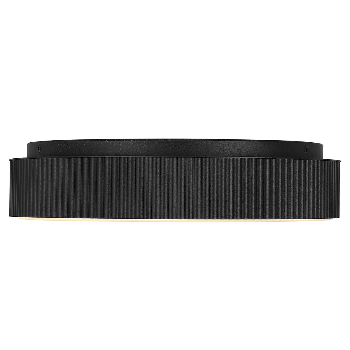 13-Inch Sand Black Channel Outdoor LED Flush Mount