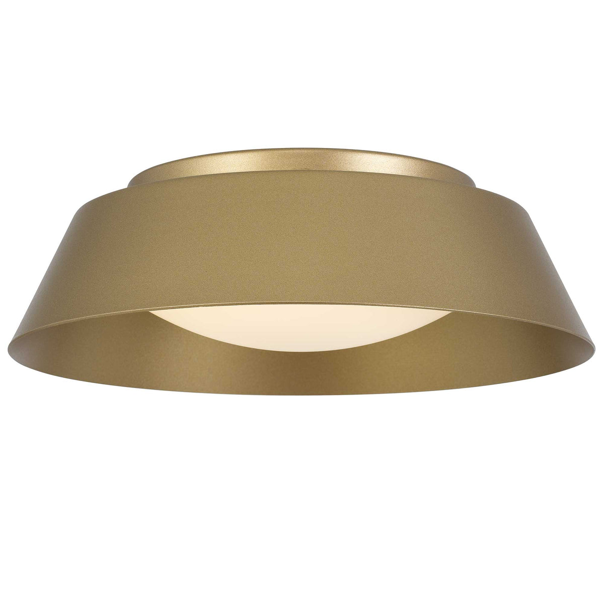 11-Inch Painted Brass Pez Outdoor LED Flush Mount