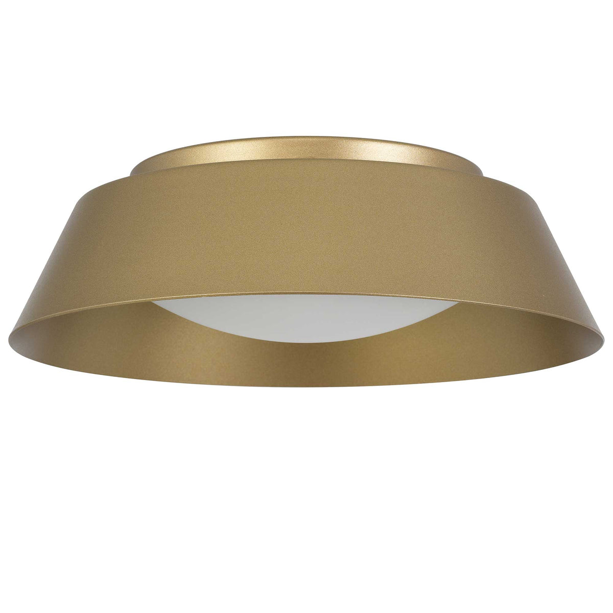 11-Inch Painted Brass Pez Outdoor LED Flush Mount