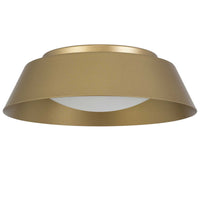 11-Inch Painted Brass Pez Outdoor LED Flush Mount
