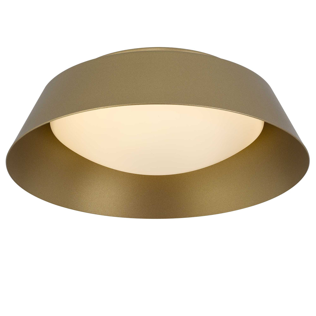 11-Inch Painted Brass Pez Outdoor LED Flush Mount