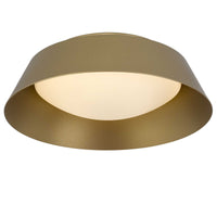 11-Inch Painted Brass Pez Outdoor LED Flush Mount