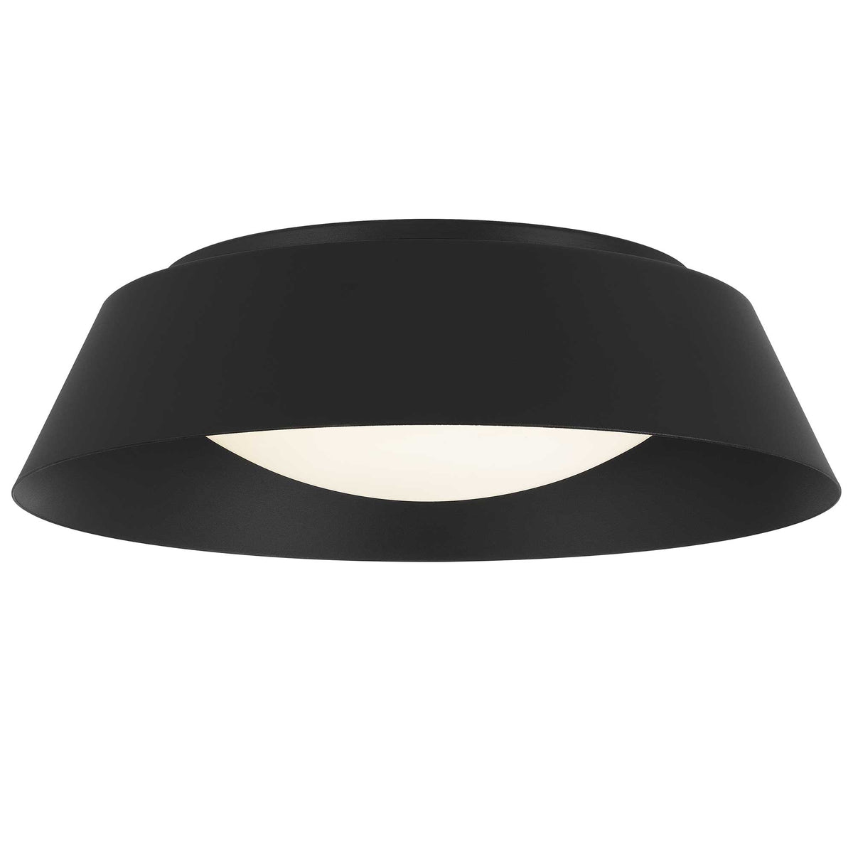 15-Inch Sand Black Pez Outdoor LED Flush Mount