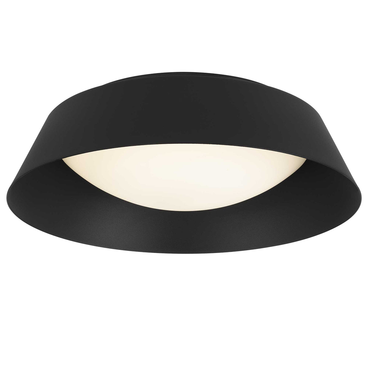 15-Inch Sand Black Pez Outdoor LED Flush Mount