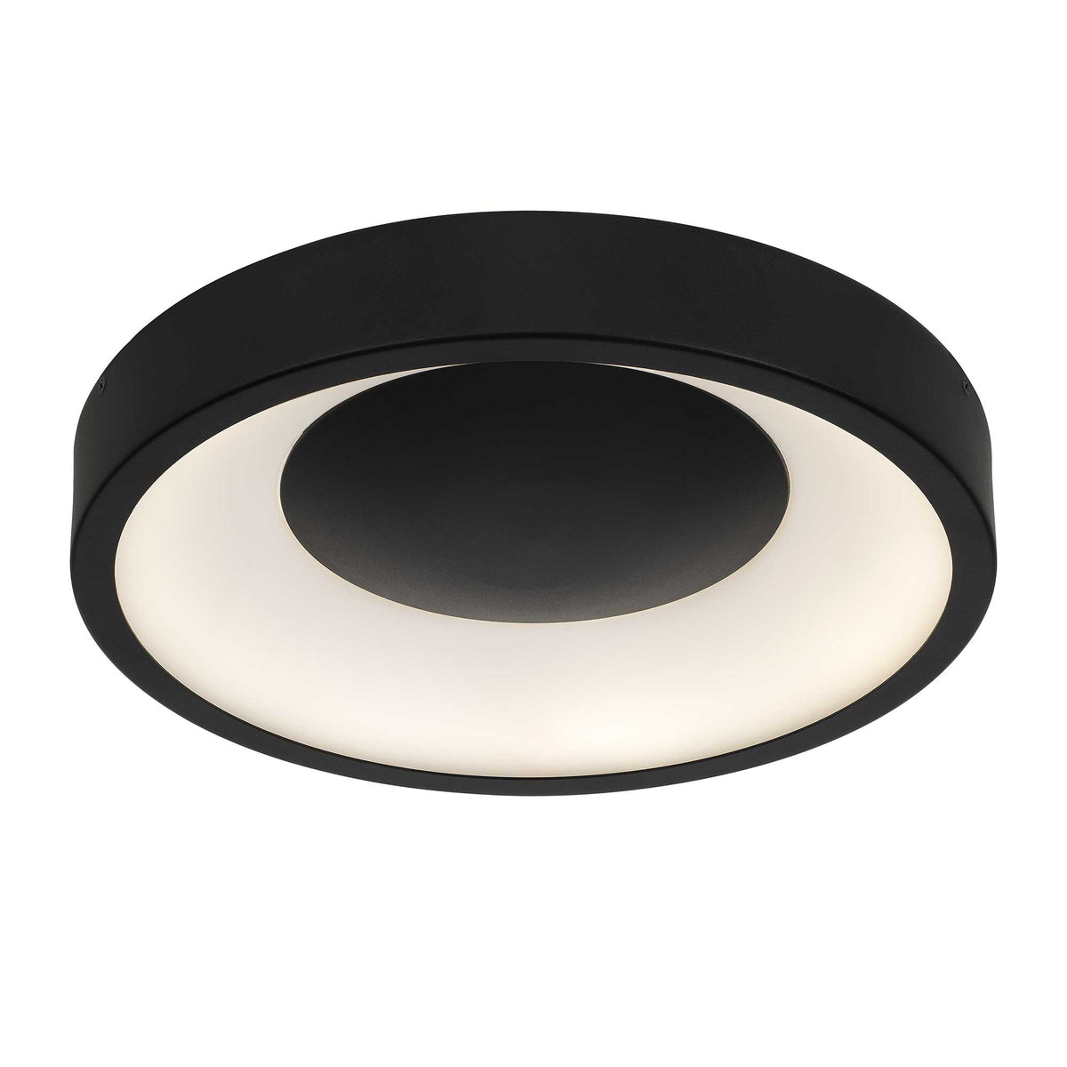 14-Inch Sand Black Stellar Outdoor LED Flush Mount