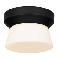 7-Inch Sand Black Skirt Outdoor LED Flush Mount