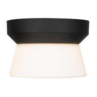 7-Inch Sand Black Skirt Outdoor LED Flush Mount