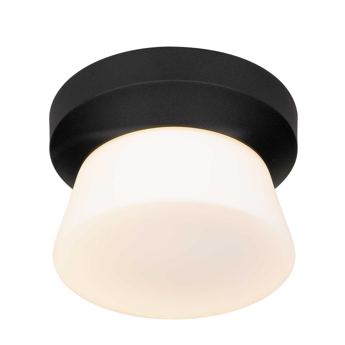 7-Inch Sand Black Skirt Outdoor LED Flush Mount