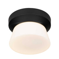 7-Inch Sand Black Skirt Outdoor LED Flush Mount