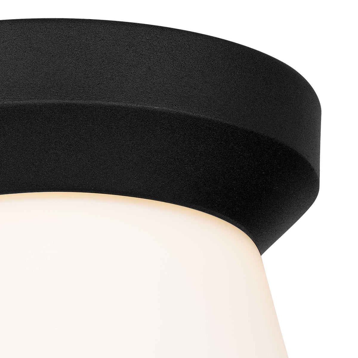 7-Inch Sand Black Skirt Outdoor LED Flush Mount