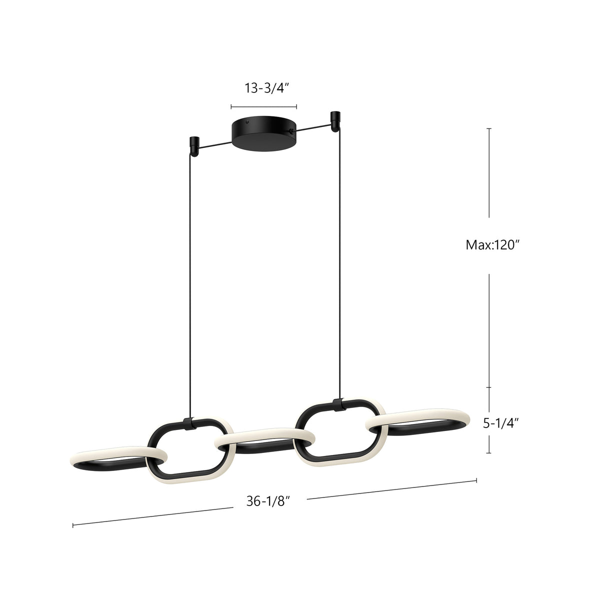 Airen 36-in Aluminum Linear Pendant