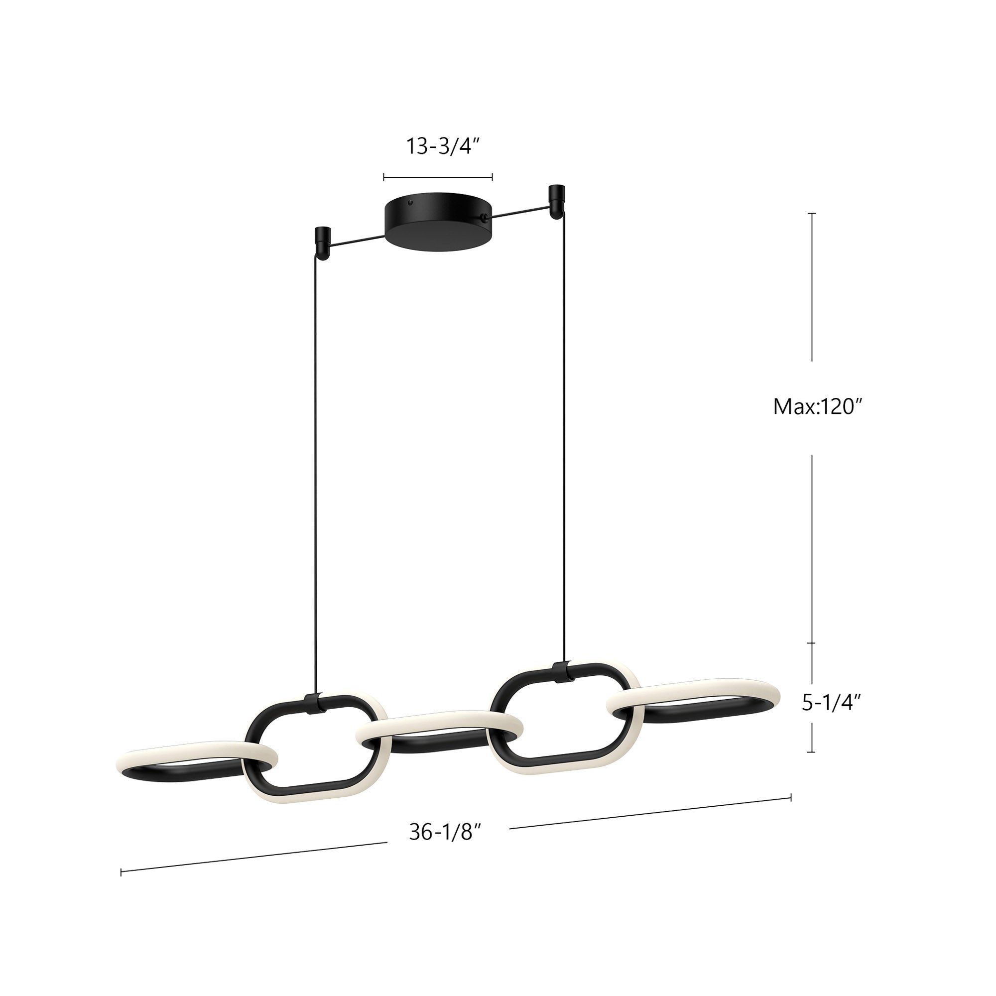 Airen 36-in Aluminum Linear Pendant