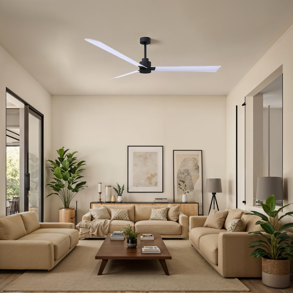 Alessandra 3-Blade Ceiling Fan Without Light Kit