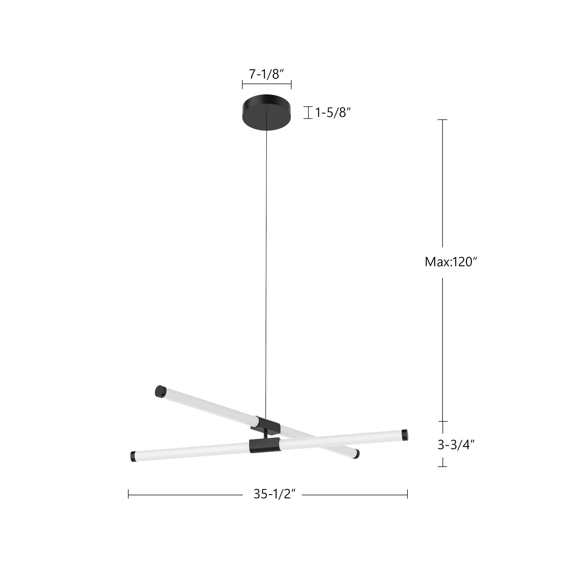 Akari 37-in Aluminum Chandelier