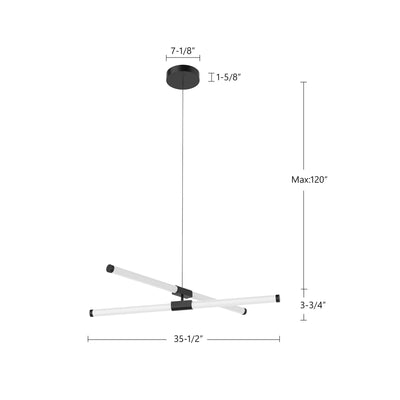 Akari 37-in Aluminum Chandelier