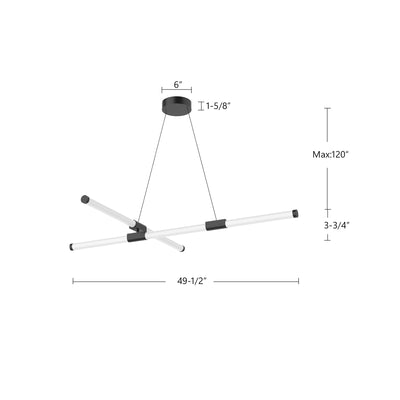 Akari 48-in Aluminum Chandelier