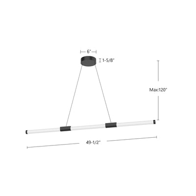 Akari 48-in Aluminum Linear Pendant