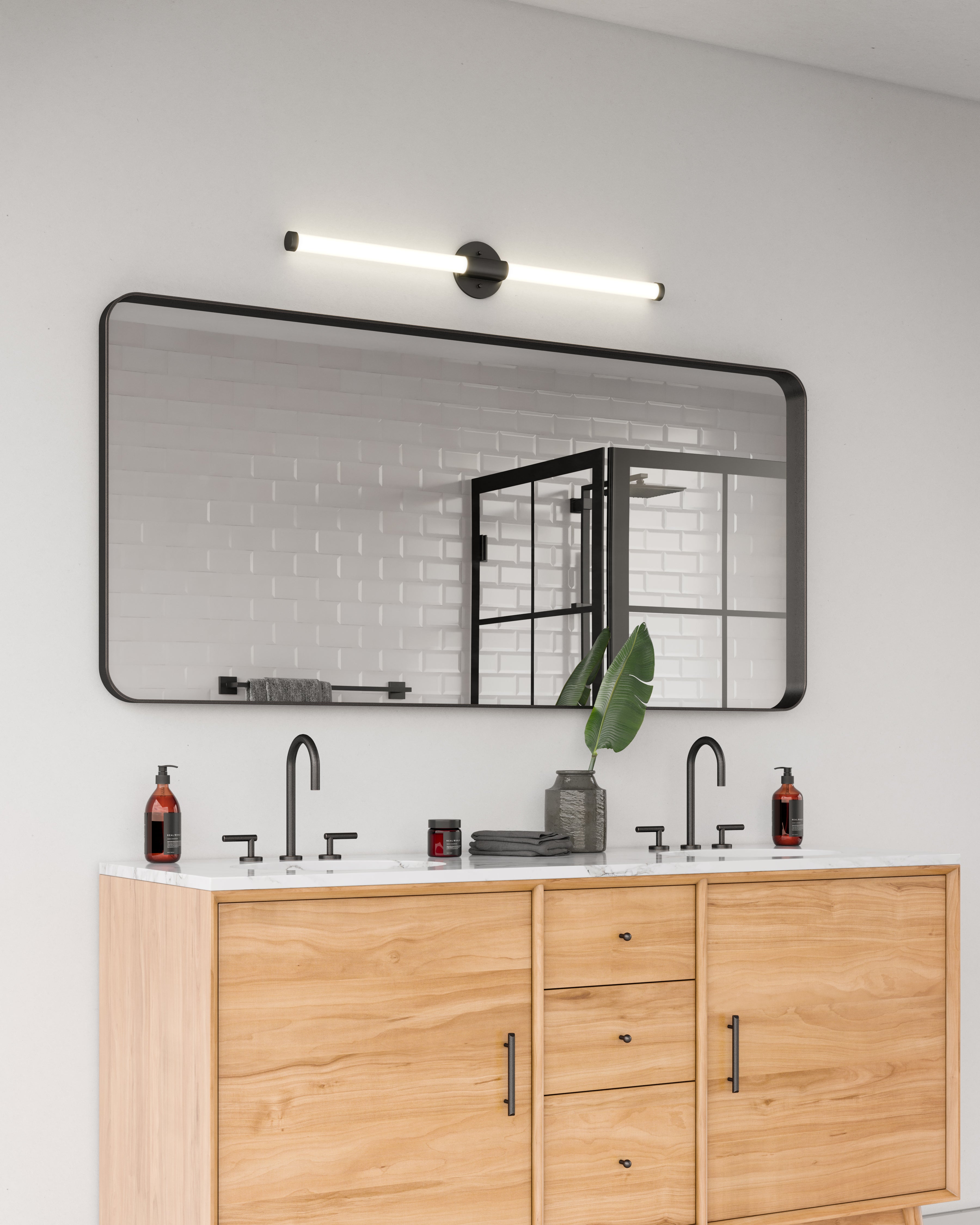Akari 36-in Aluminum Vanity Light