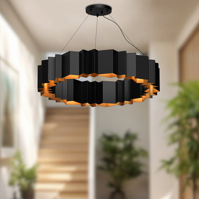 Akira 40-in Steel Chandelier