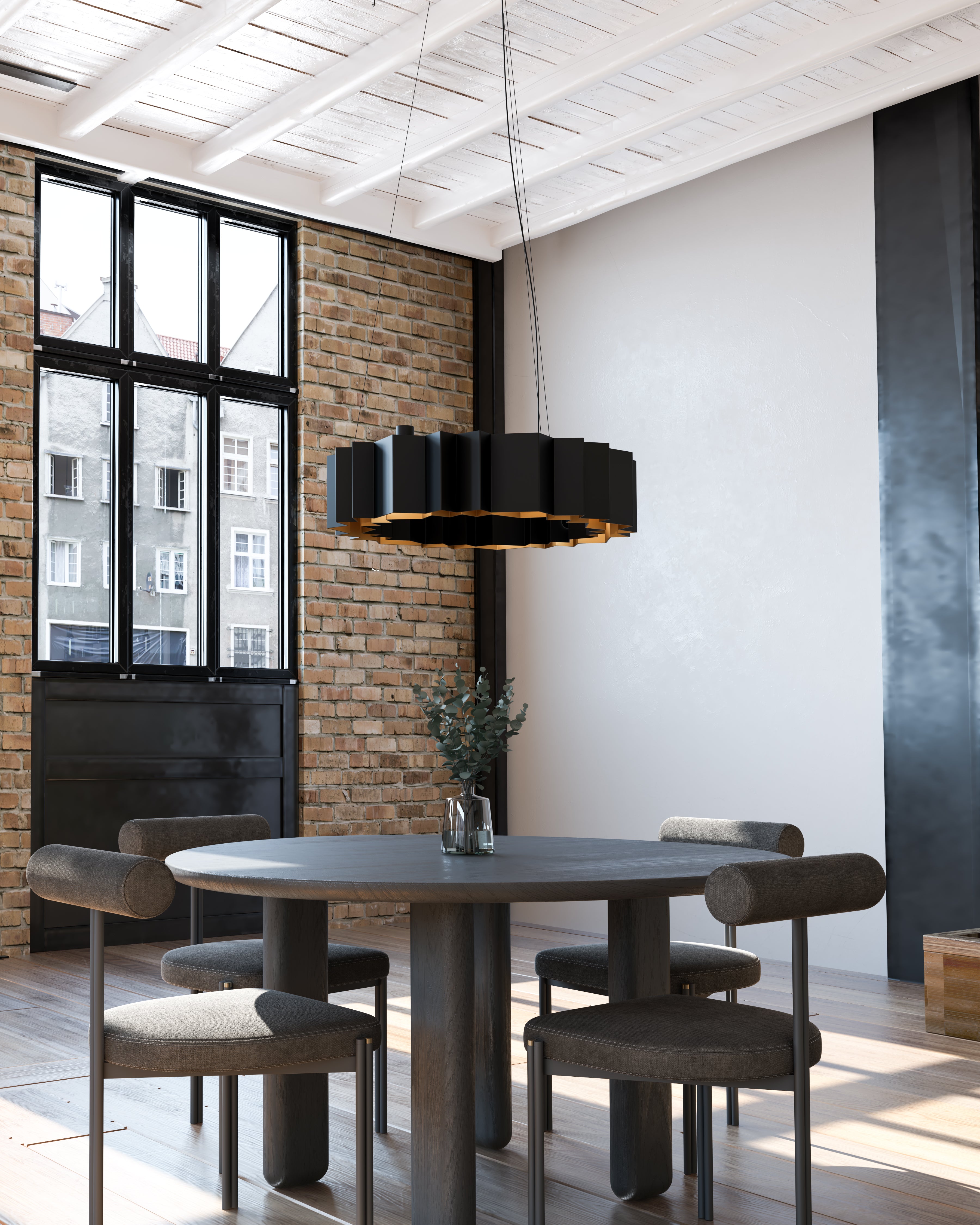 Akira 40-in Steel Chandelier
