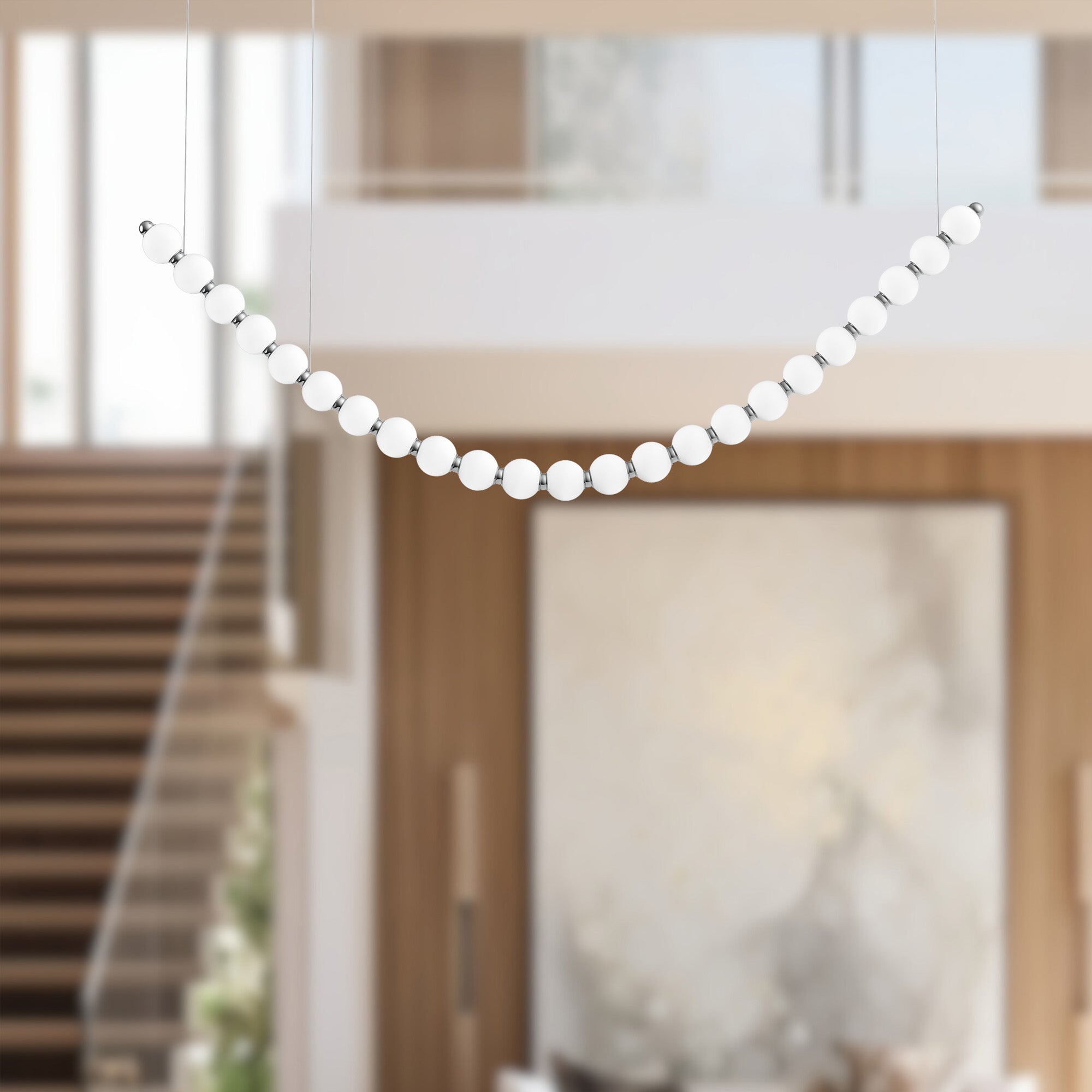 Akoya 23 Light Steel Chandelier