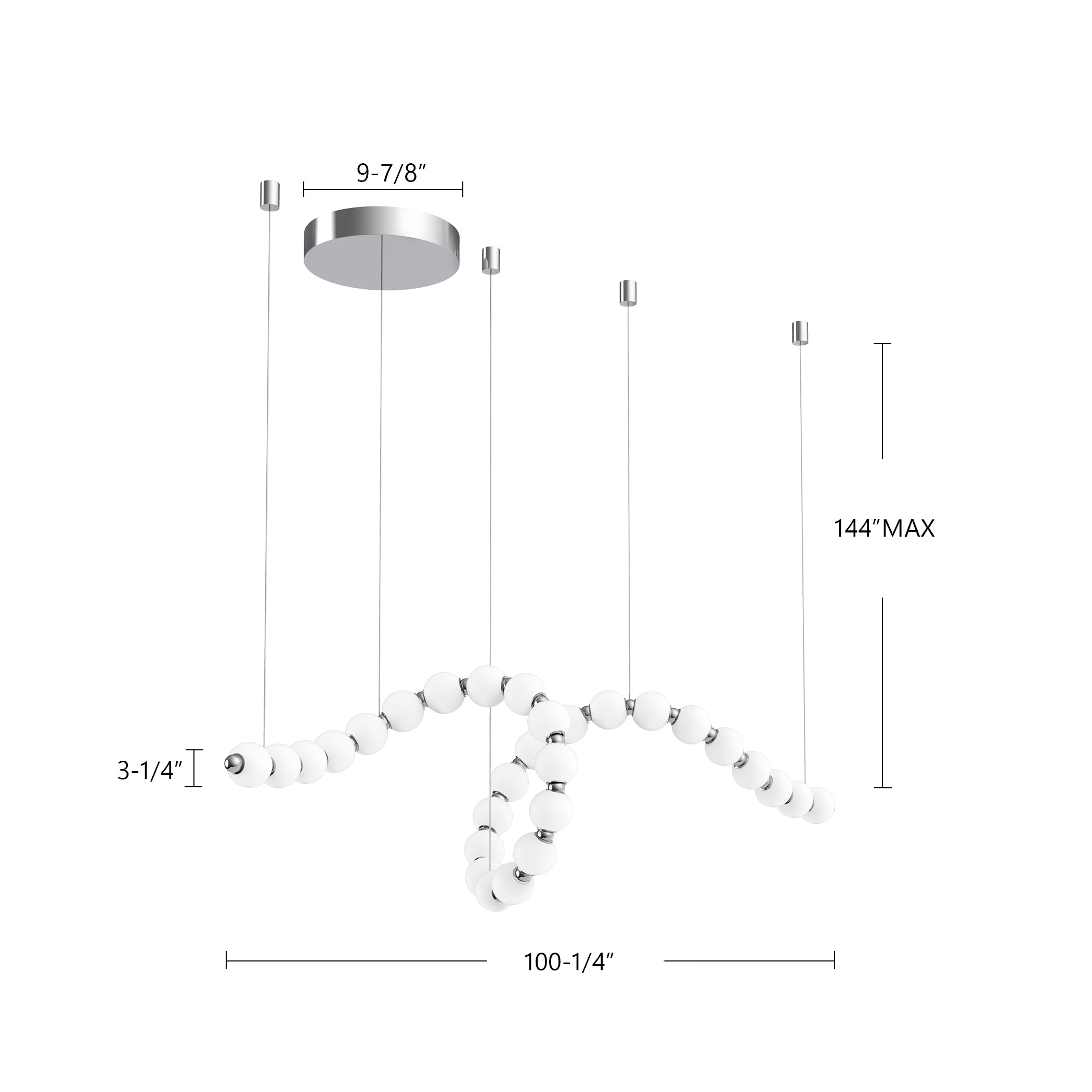 Akoya 29 Light Steel Chandelier
