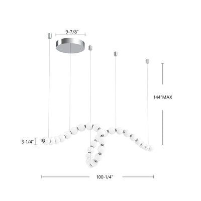Akoya 29 Light Steel Chandelier