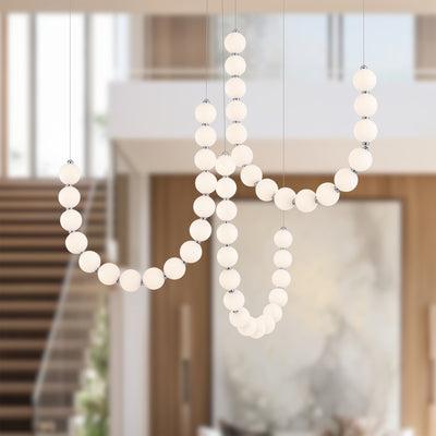 Akoya 48 Light Steel Chandelier