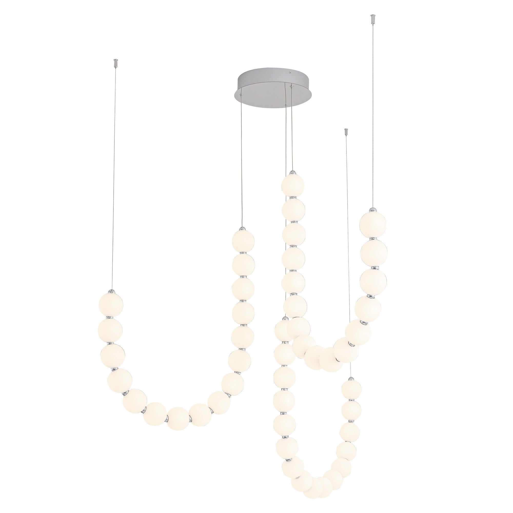 Akoya 48 Light Steel Chandelier