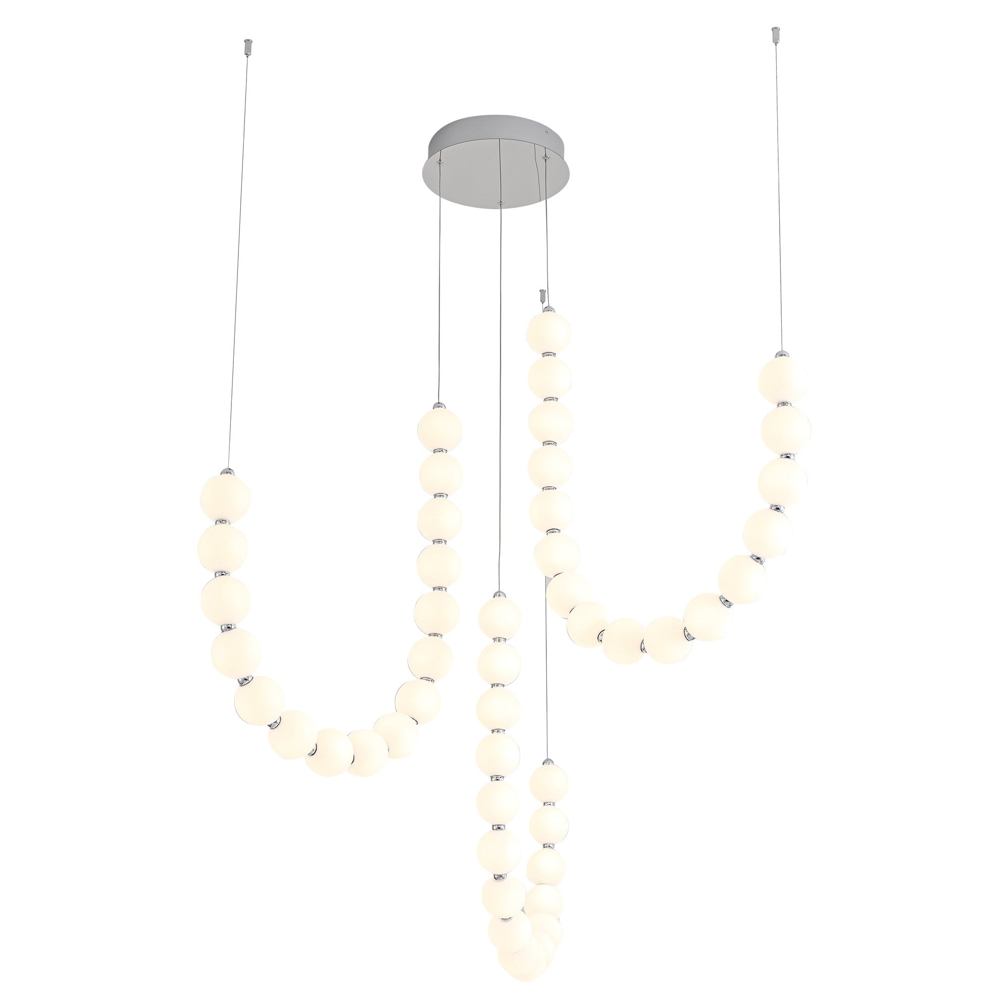 Akoya 48 Light Steel Chandelier