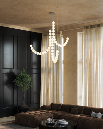 Akoya 48 Light Steel Chandelier