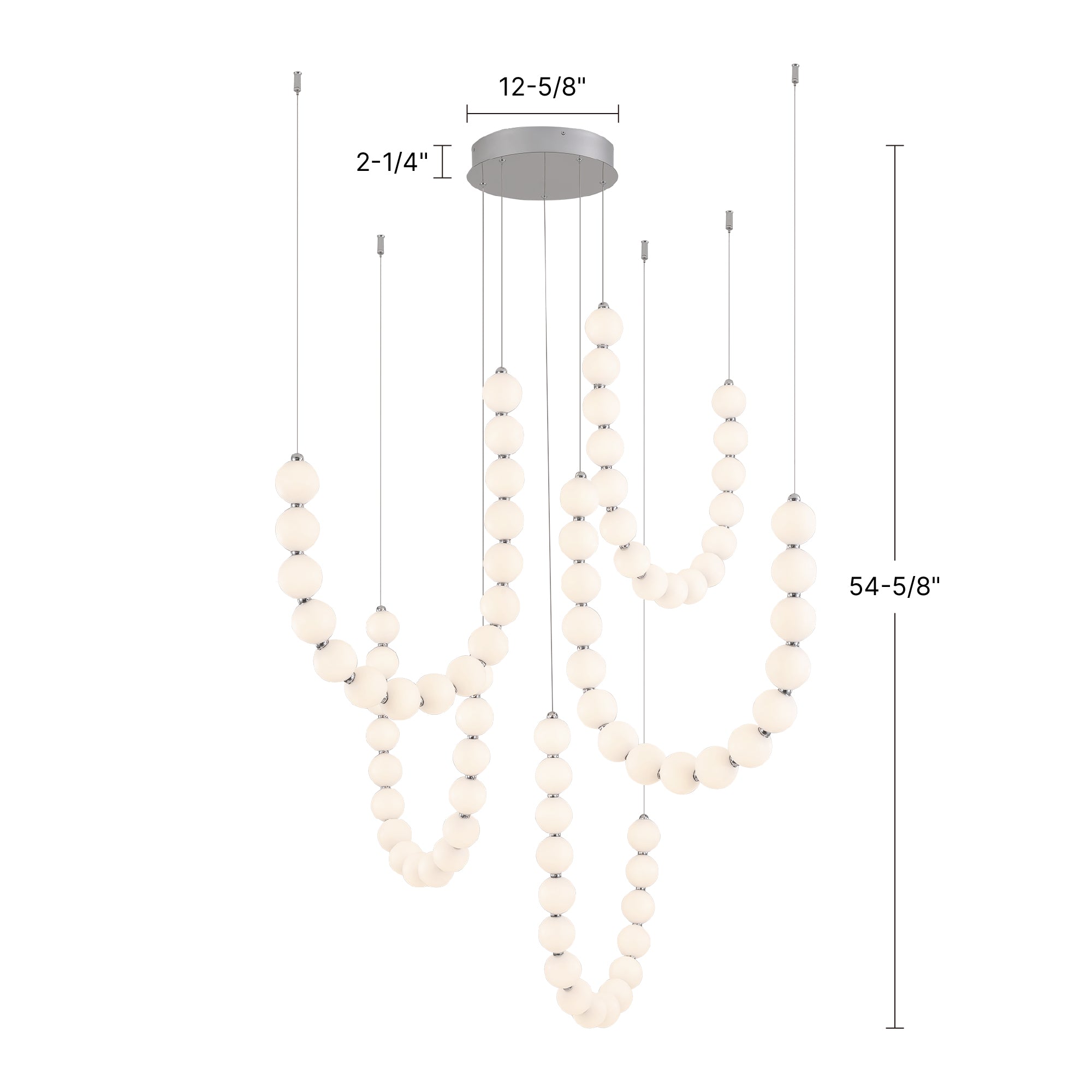 Akoya 80 Light Steel Chandelier