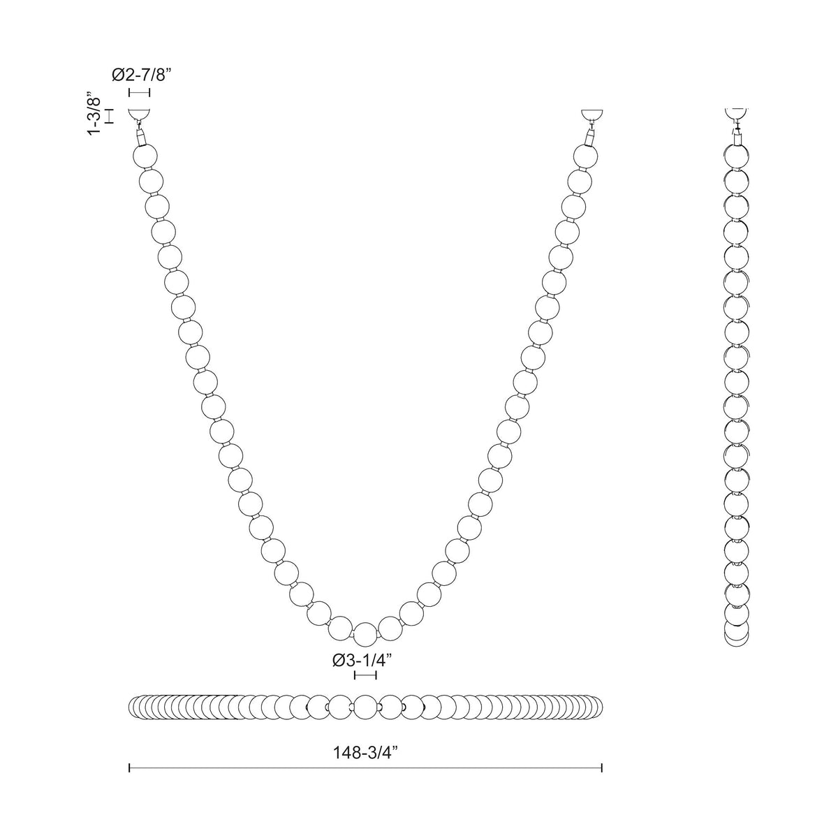 Akoya 12.5-ft Steel Pendant