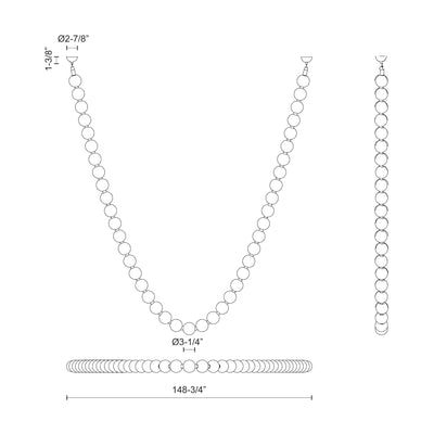 Akoya 12.5-ft Steel Pendant