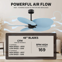 Alessandra Tropical 5-Blade Ceiling Fan Without Light Kit