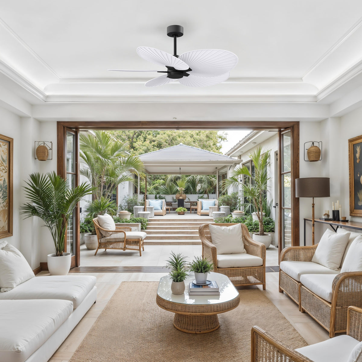 Alessandra Tropical 5-Blade Ceiling Fan Without Light Kit