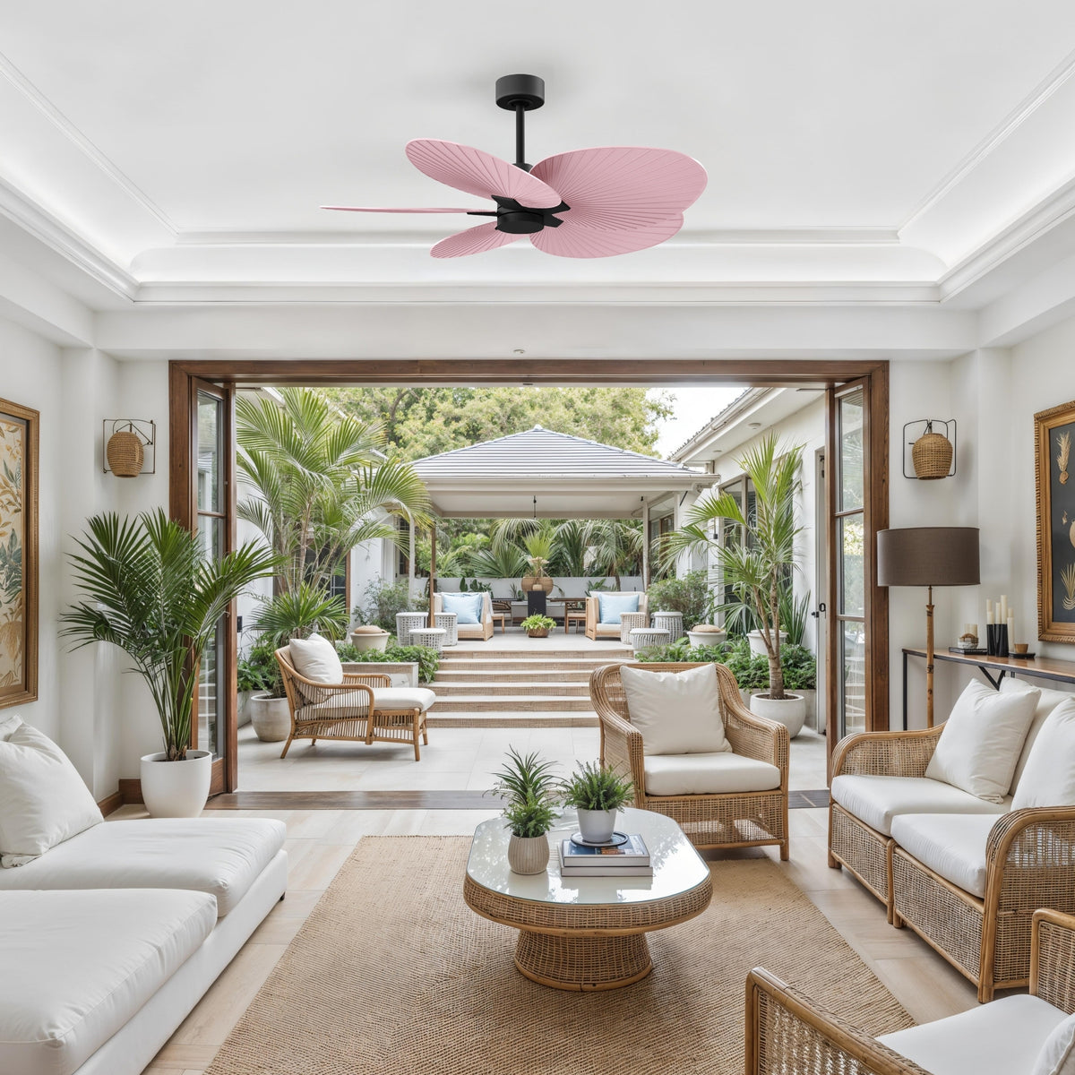 Alessandra Tropical 5-Blade Ceiling Fan Without Light Kit