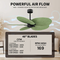 Alessandra Tropical 5-Blade Ceiling Fan Without Light Kit