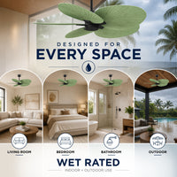 Alessandra Tropical 5-Blade Ceiling Fan Without Light Kit