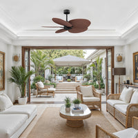 Alessandra Tropical 5-Blade Ceiling Fan Without Light Kit